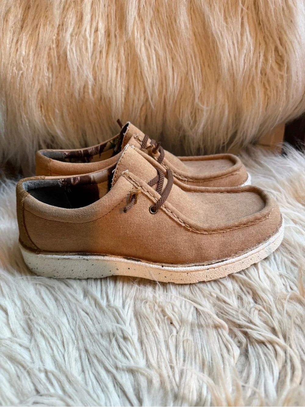 Men's Justin Hazer Canvas Wallabee Slip-on Clay Men's Size 9.5